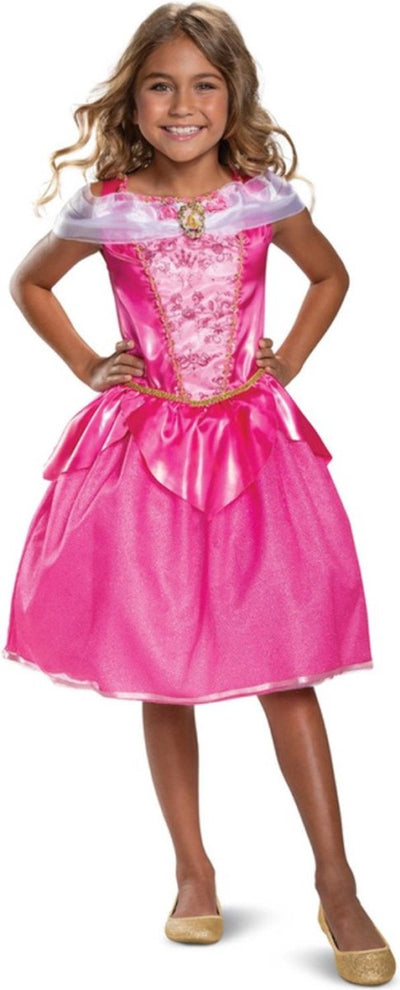 Travestimento principessa disney - costume aurora La bella addormentata deluxe bambina xs (3-4 anni)