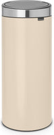 Brabantia touch bin prullenbak - 30 liter - soft beige matt steel fpp deksel