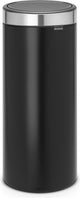 Papelera Brabantia touch bin - 30 litros - tapa antihuellas de acero negro mate