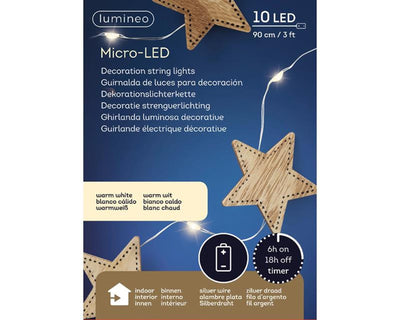Illuminazione micro LED Lumineo con decorazione in legno
