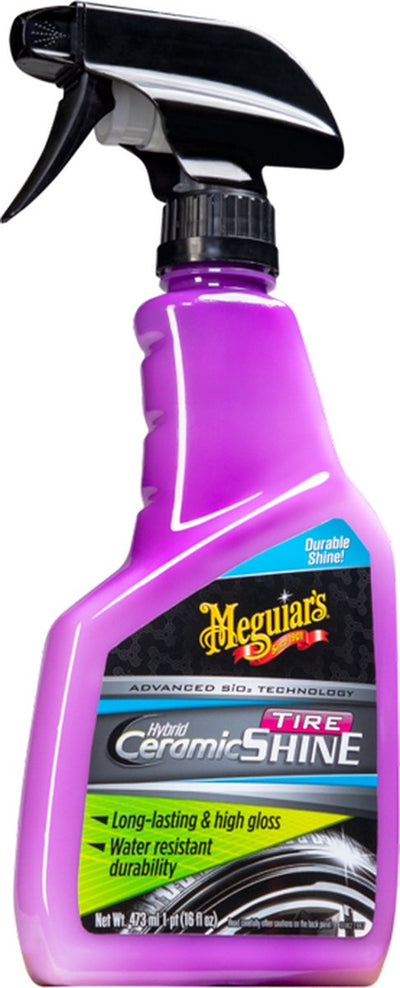 Meguiar's Meguiar's, lucidante per pneumatici in ceramica ibrida – rivestimento nero per pneumatici – nero intenso lucido – lucidatura per pneumatici idrorepellente