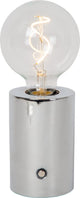 Lucide vivo - lámpara de mesa recargable - batería - ø 8 cm - LED regulable - E27 - 1x1W 2700K - cromo
