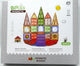 Set de construcción magnético Jonotoys para construir casas.