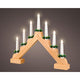 Lumineo LED portacandele in legno a batteria