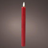 Juego de velas Lumineo llama LED 24cm rojo 2 piezas