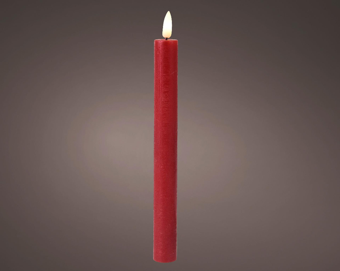 Juego de velas Lumineo llama LED 24cm rojo 2 piezas