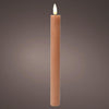 Juego de velas Lumineo llama LED 24cm marrón 2 piezas