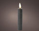 Set candele da cena Lumineo fiamma LED 16 cm grigio 2 pezzi