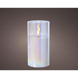 Vela Lumineo LED en vidrio iridiscente 15cm - afbeelding 1