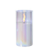 Vela Lumineo LED en vidrio iridiscente 15cm