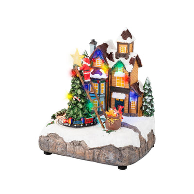 Lumineo escena navideña árbol de Navidad LED 16x19x22cm