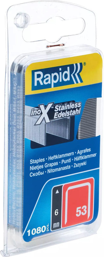Rapid staple no.53 6 mm stainless steel ve=1.080 - 40109509