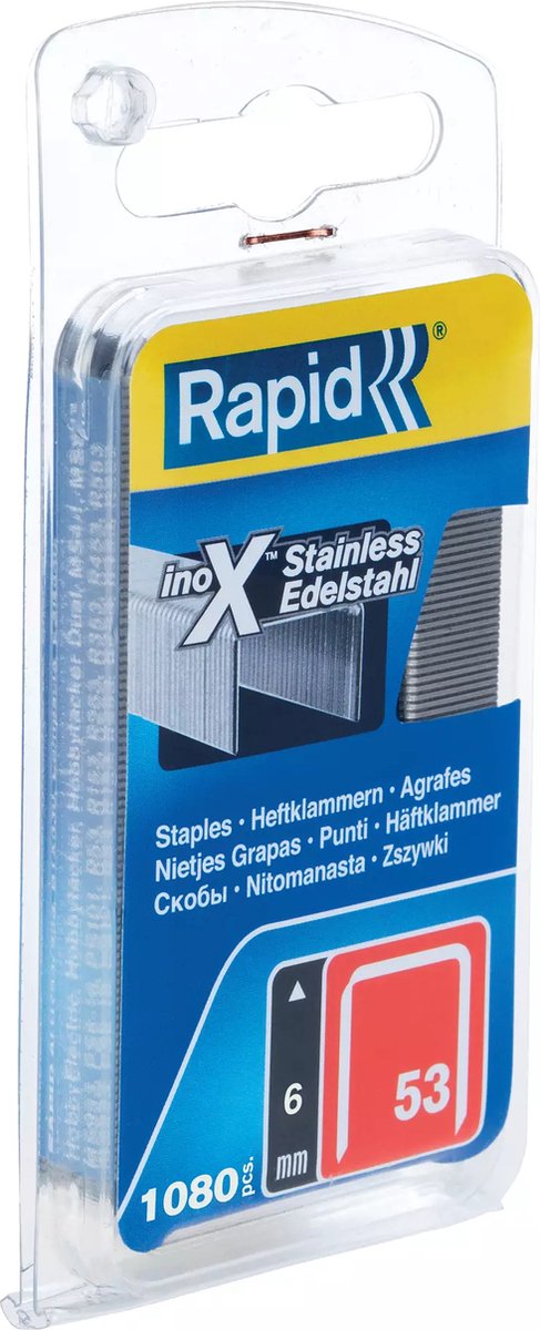 Grapa rápida nº53 6 mm acero inoxidable ve=1.080 - 40109509
