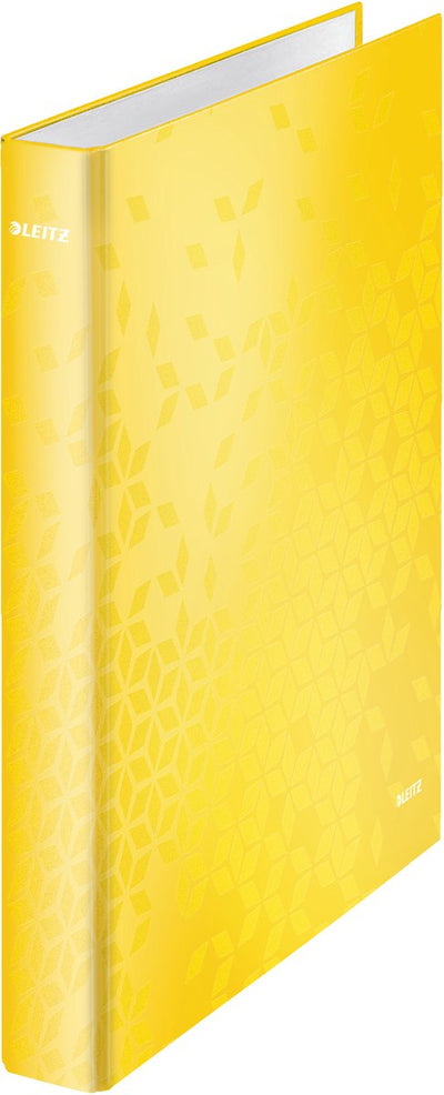 Raccoglitore ad anelli Leitz wow A4 - 2 anelli - larghezza dorso 40 mm con 2 anelli a D - giallo