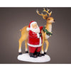 Lumineo escena navideña Papá Noel LED 12x19x26cm