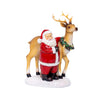 Lumineo escena navideña Papá Noel LED 12x19x26cm