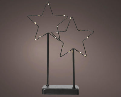 Lumineo stella LED su metallo standard h34cm