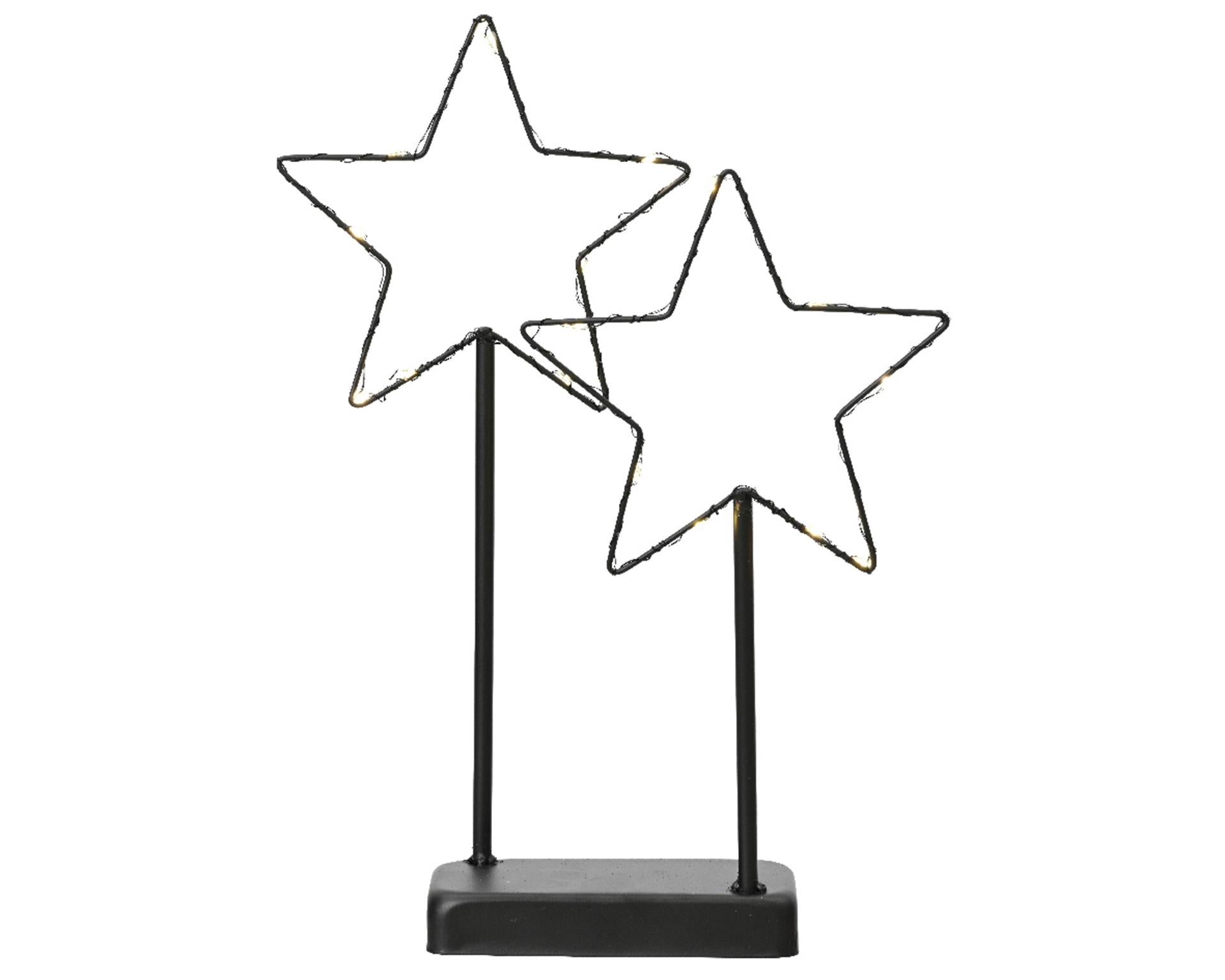Lumineo estrella LED sobre metal estándar h34cm
