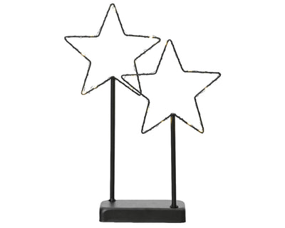 Lumineo stella LED su metallo standard h34cm