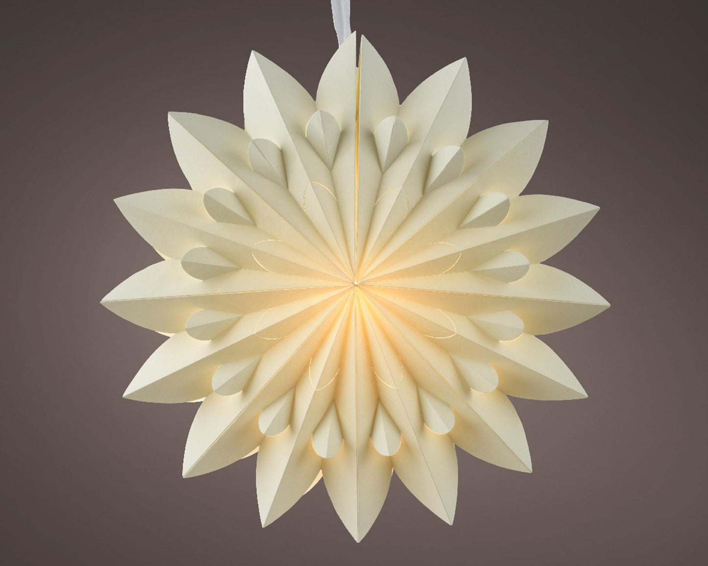 Lumineo estrella LED cartón 40cm con temporizador