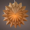 Lumineo estrella LED cartón 40cm con temporizador ámbar