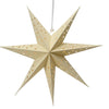 Lumineo estrella LED cartón 40cm con temporizador crema