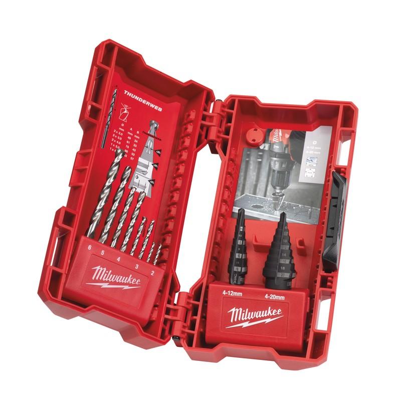 Juego combinado de accesorios Milwaukee para taladro escalonado th.web - 48899350
