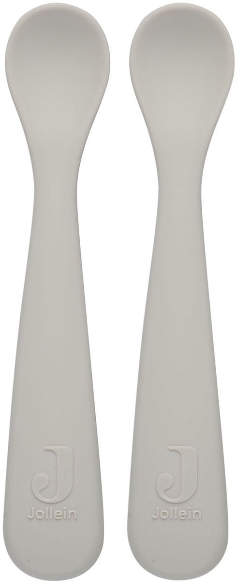 Jollein - cuchara (turrón) - silicona - cuchara para bebé, vajilla para bebé - 2 piezas - 6-18 meses
