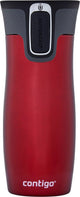 Contigo west loop termo con sellado automático, vaso aislante, 470 ml - rojo