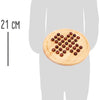 Solitaria de juego de madera de pie pequeño