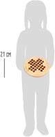 Solitaria de juego de madera de pie pequeño