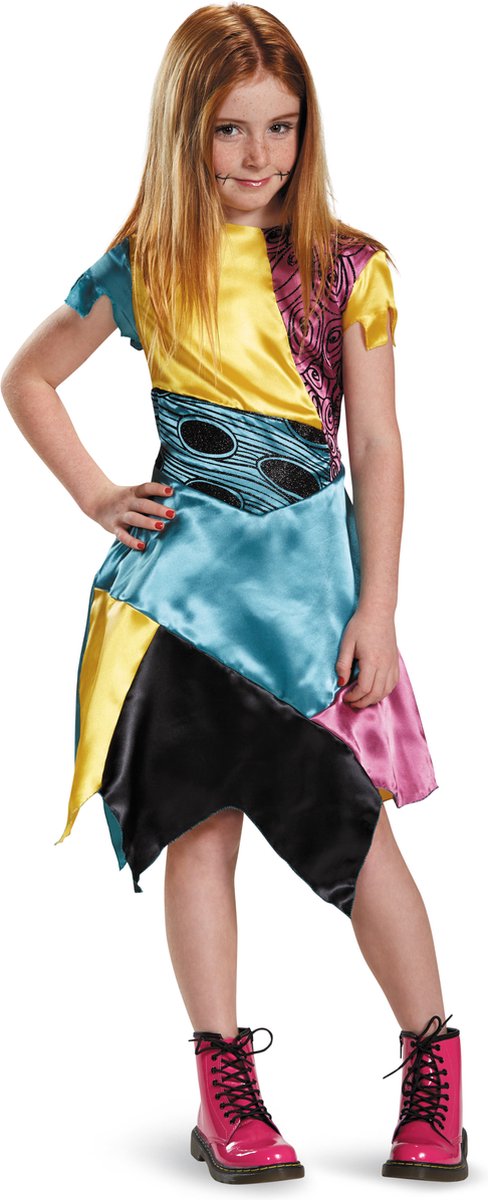 Disfraz disney - pesadilla antes de navidad, vestido sally clasico, talla s (5 - 6 años), niña