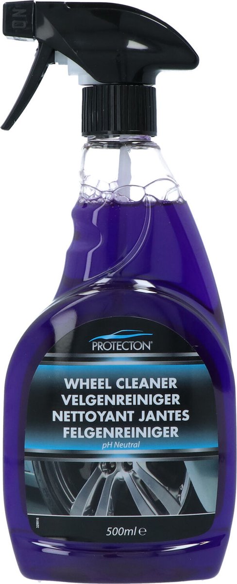 Protecton velgenreiniger - verwijdert makkelijk remstof, olieresten straatvuil - voor gelakte lichtmetalen en stalen autovelgen kunststof wieldoppen - ph neutraal - 500ml