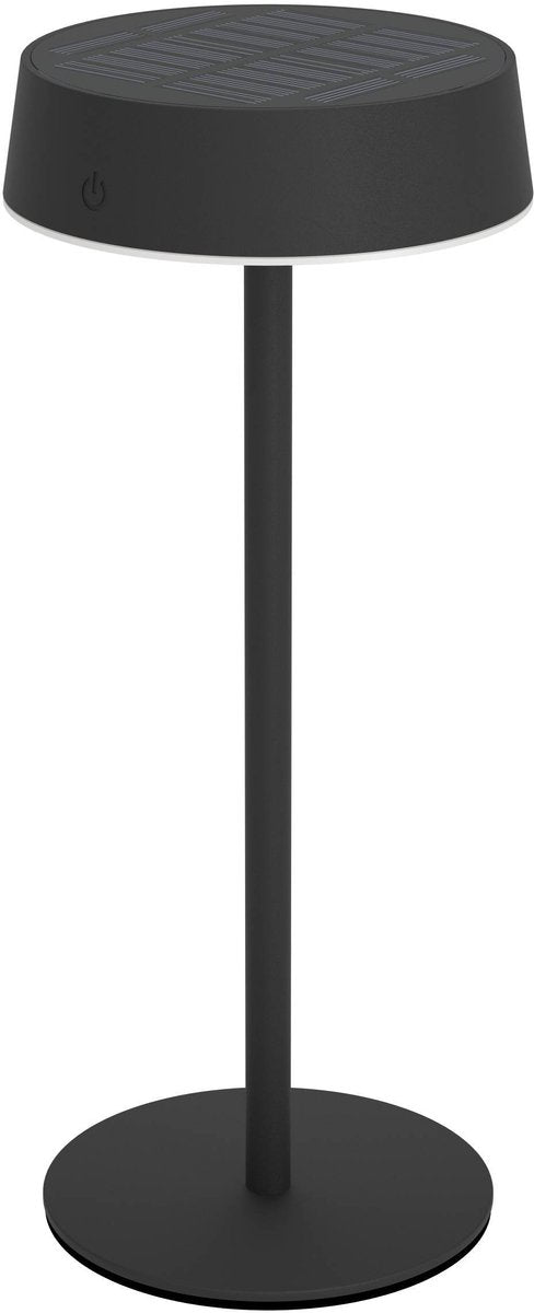 Lampada da tavolo Eglo Simeri - ricaricabile (fino a 22 ore di luce) - solare - 31 cm - nera - wireless - dimmerabile - per interni ed esterni