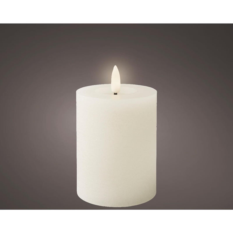 Candela Lumineo LED cera bianca ø7xh11,2cm