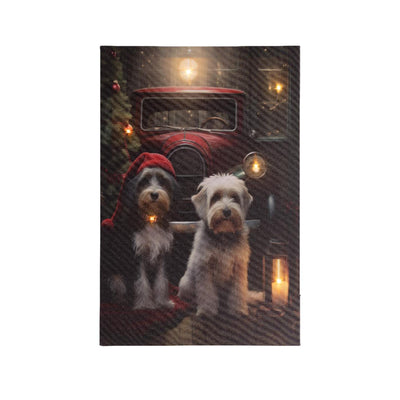 Lumineo kerst canvas honden led 38x58cm