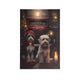 Lumineo Navidad lienzo perros LED 38x58cm