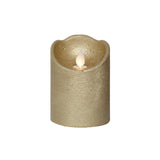 Lumineo led waving kaars wax goud ø7,5xh10cm warm wit - afbeelding 2
