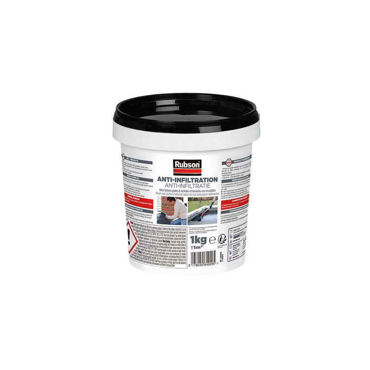 Rubson 1009516 - anti-infiltrazione nero 1kg | 4 pezzi