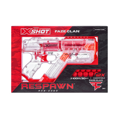 Zuru X-Shot Chaos Faze Respawn con 12 pelotas