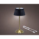 Lámpara de mesa LED Lumineo recargable negra h30,5cm