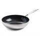 Greenpan geneva sartén wok 28 cm acero inoxidable negro