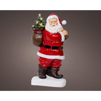 Statua Lumineo Babbo Natale LED 9x19,5x31,5cm