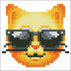 Diamond dotz diamond painting cool cat 10x10 cm