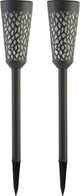 Luxform - 2x solar tuinfakkel - swansea - led - met vlameffect - werkend op zonne-energie - set van 2 stuks