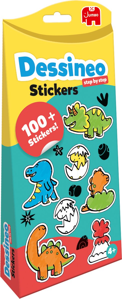 Pacchetto tema adesivi Jumbo dessineo - dinosauri, 4 anni+