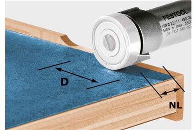 Fresa per bordi Festool hw kls d22 8-ofk
