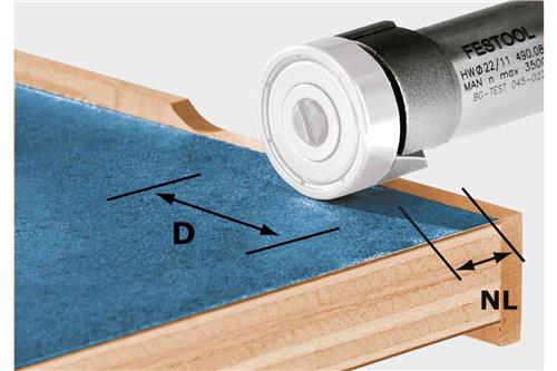Fresa per bordi Festool hw kls d22 8-ofk