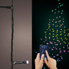 Lumineo verlichting met 200 leds bedienbaar via bluetooth app-dancing lights 1990cm multikleur alle kleuren van de regenboog incusief wit en warm wit