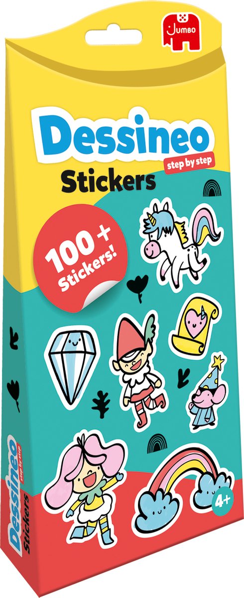 Jumbo dessineo stickers theme pack - feeën eenhoorns, 4y+